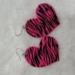 💥50% sale💥90s retro acrylic heart earrings #1414